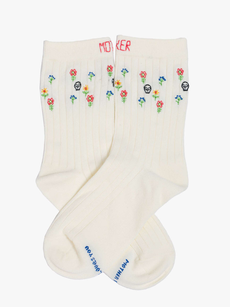 MOTHER - The Half Step Socks in MF Skulls and Flowers