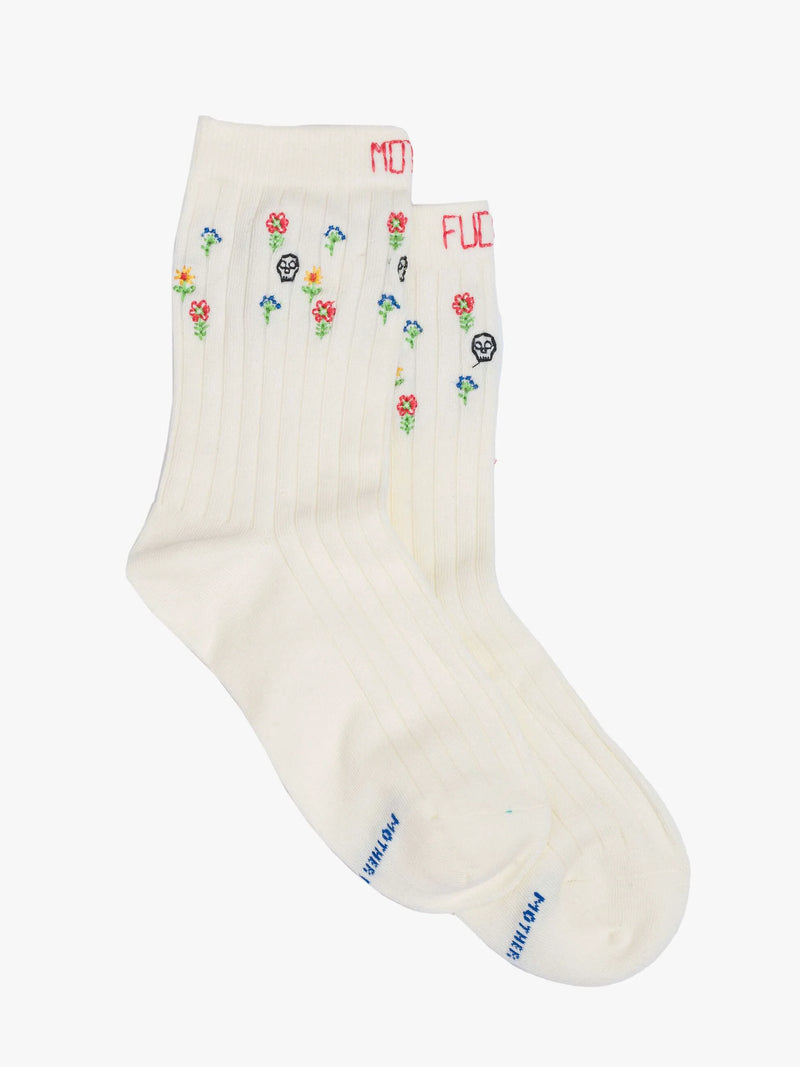 MOTHER - The Half Step Socks in MF Skulls and Flowers