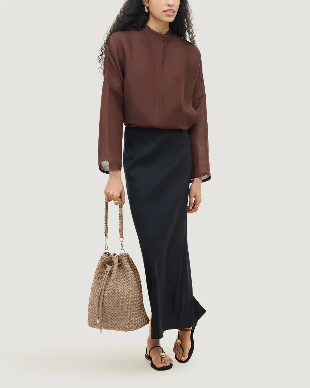 NAGHEDI - Mercer Large Bucket in Cashmere