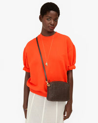 Clare V - Mid Sac - Rattan - Chocolate