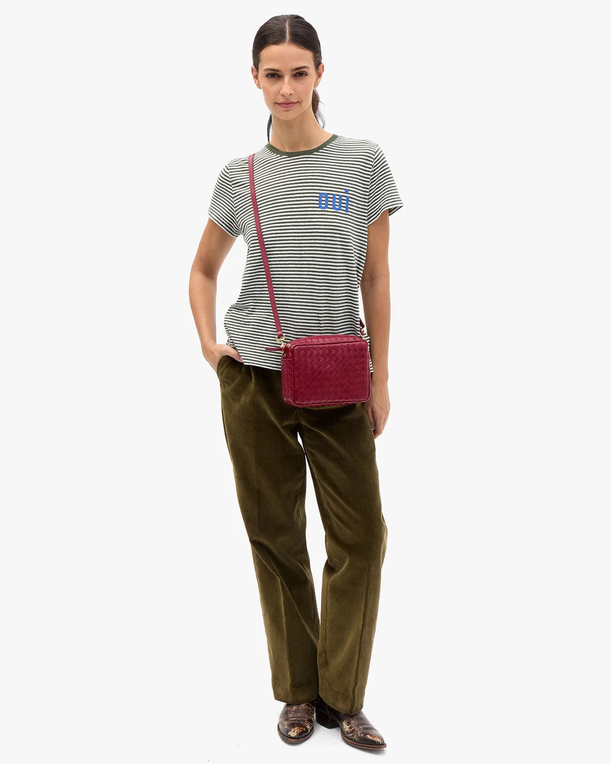 Clare V. - Midi Sac with Pocket in Garnet