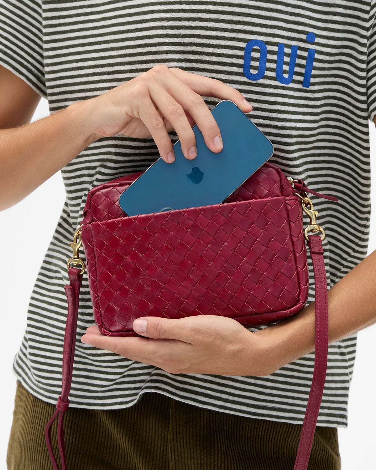 Clare V. - Midi Sac with Pocket in Garnet