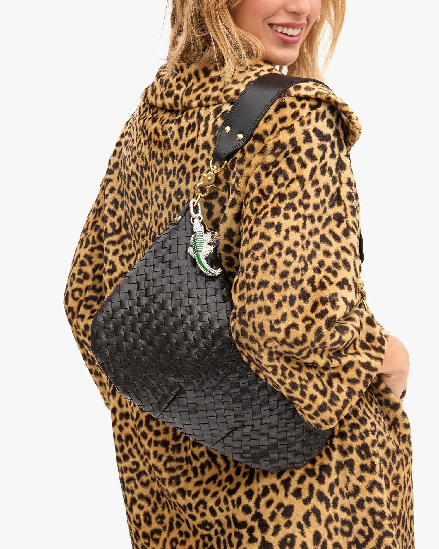 Clare V. - Alligator Fob in Silver