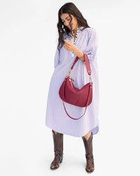 Clare V. - Moyen Messenger in Plummy Rattan
