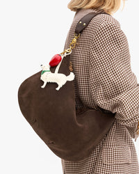 Clare V. - Moyen Messenger in Suede Chocolate