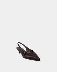Sofie Schnoor - NANNYSW Fur Slingback in Dark Brown