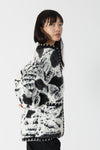 Lyla & Luxe - Nora - Long Cardigan w/Stitch Detail in Black/White