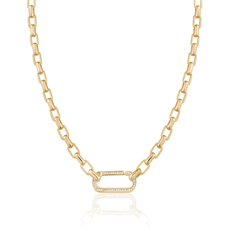 LimLim Accessories - Box Chain Crystal Necklace