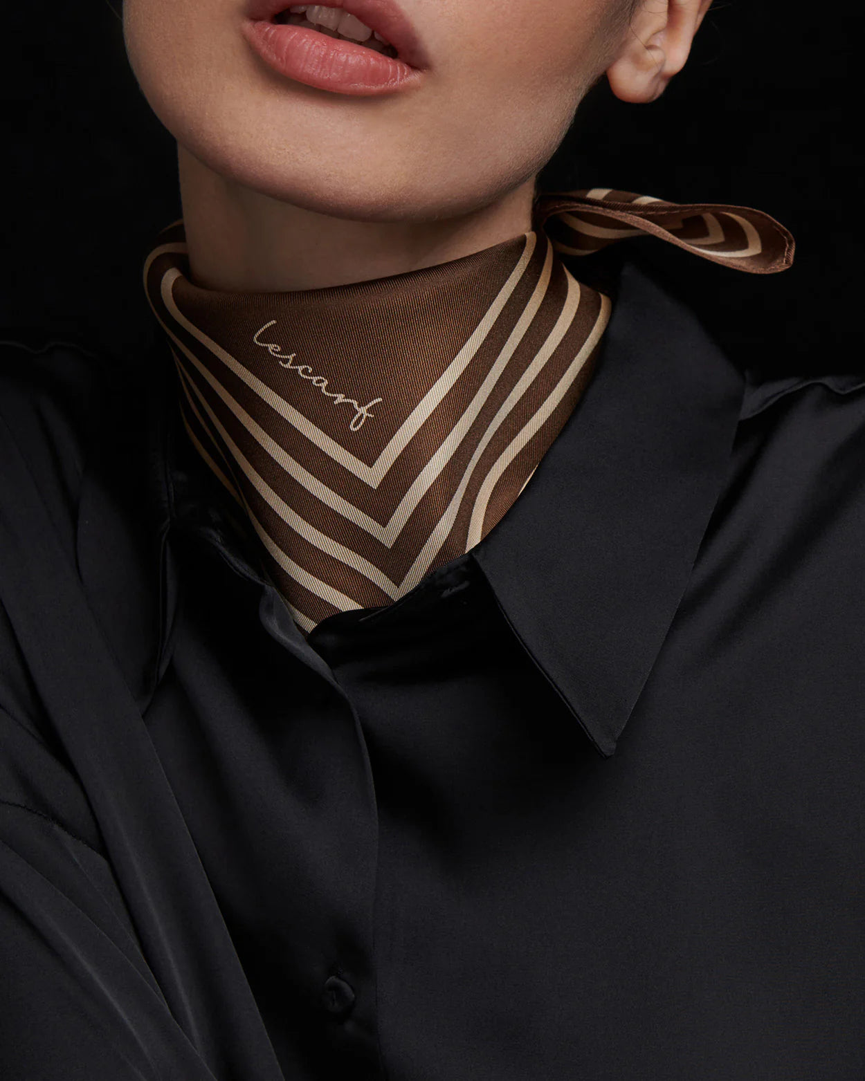 lescarf - No. 17 in Chocolate & Beige