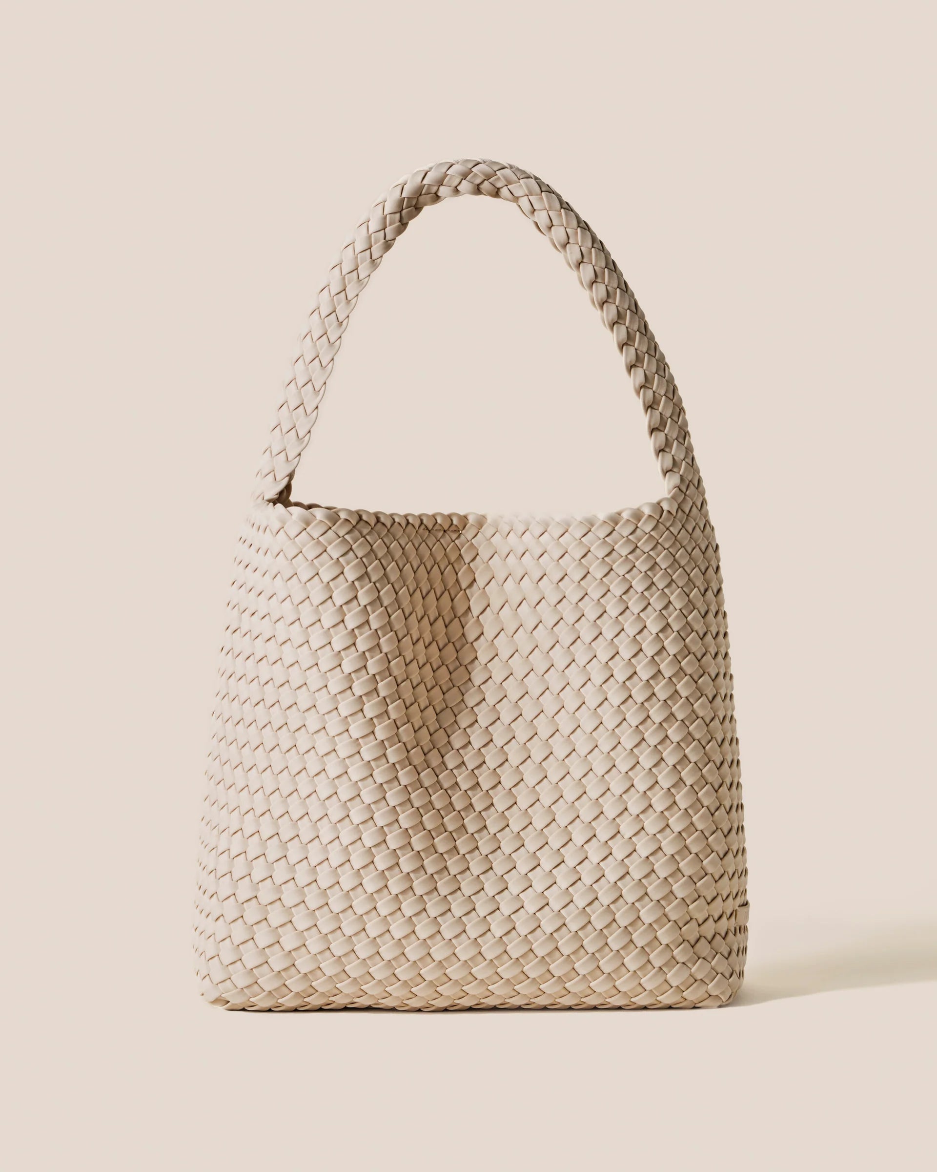 NAGHEDI - Nomad Medium Hobo in Ecru