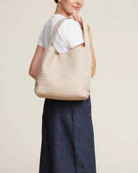 NAGHEDI - Nomad Medium Hobo in Ecru