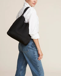 NAGHEDI - Nomad Medium Hobo in Onyx