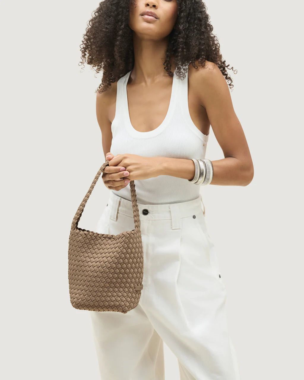 NAGHEDI - Nomad Small Hobo in Cashmere