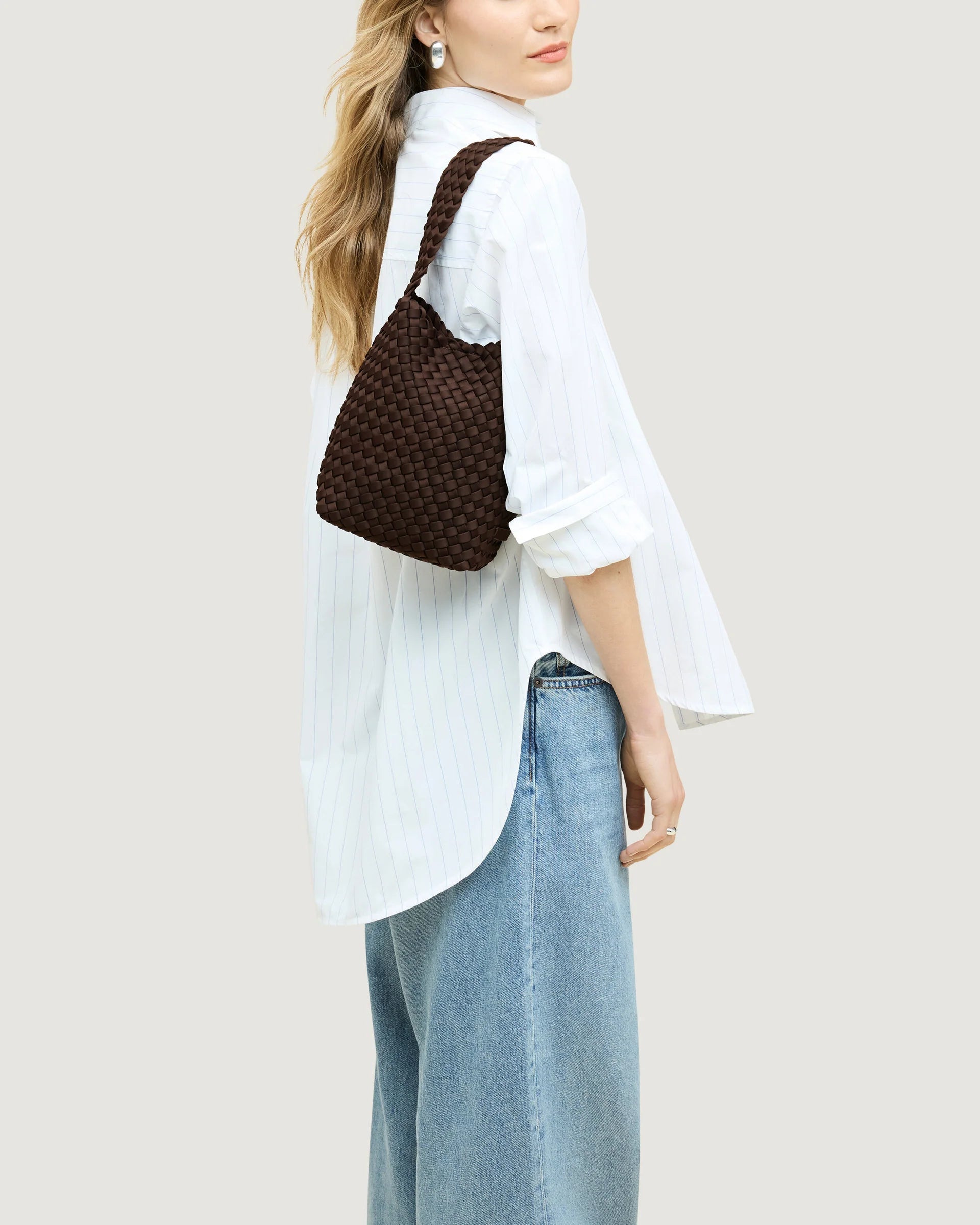 NAGHEDI - Nomad Small Hobo in Chocolate