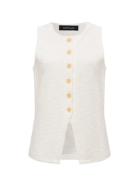 Sanctuary - Nothing Extra Knit Vest in Chalk
