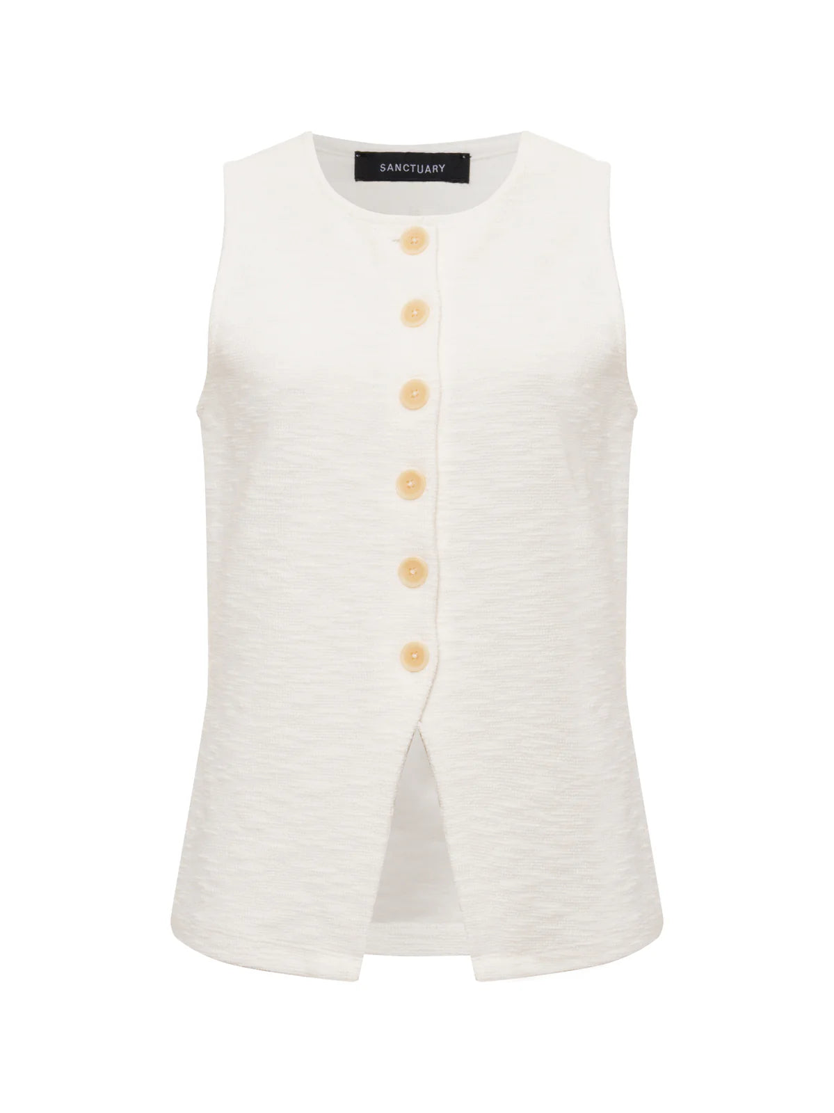 Sanctuary - Nothing Extra Knit Vest in Chalk