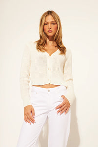 John + Jenn - Ollie - Cardigan in Porcelain