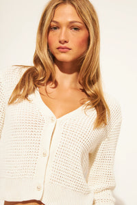 John + Jenn - Ollie - Cardigan in Porcelain