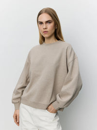 Sofie Schnoor - OTILASW Printed Sweatshirt in Light Brown