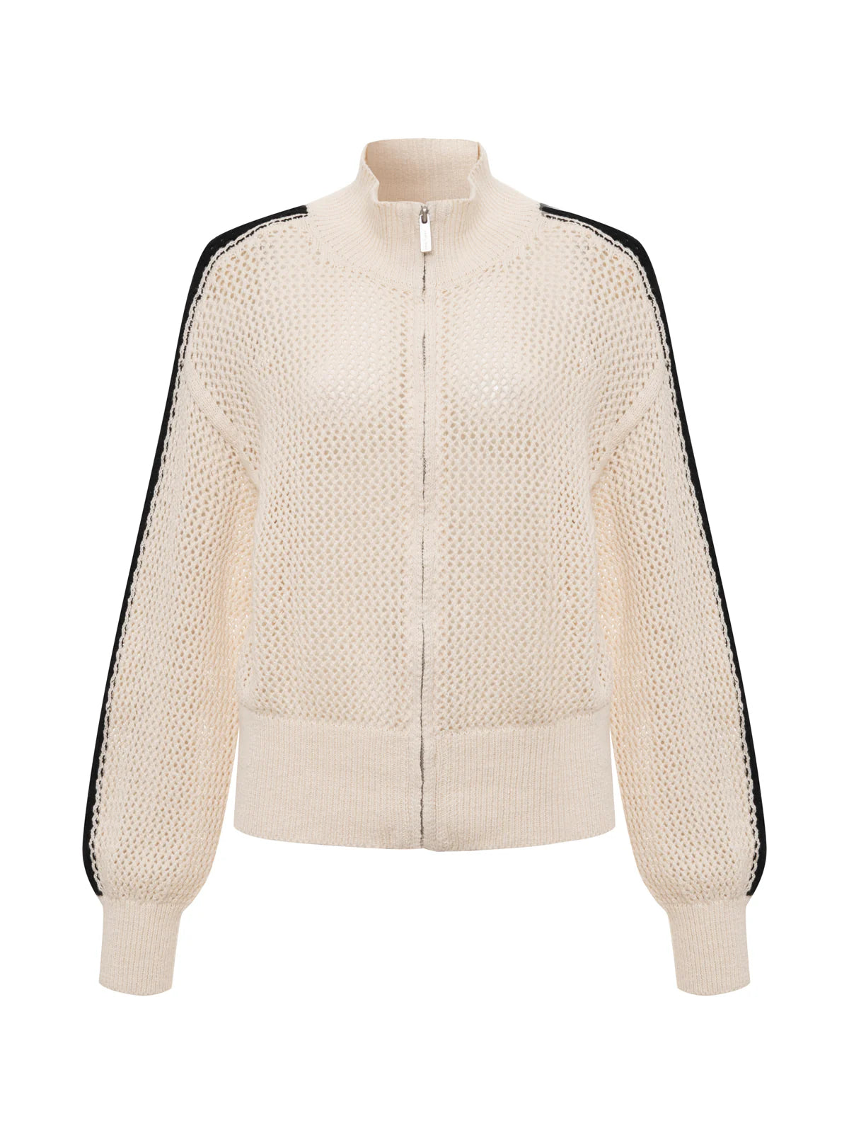 Sanctuary - Open Stitch Track Jacket in Collagen/Black