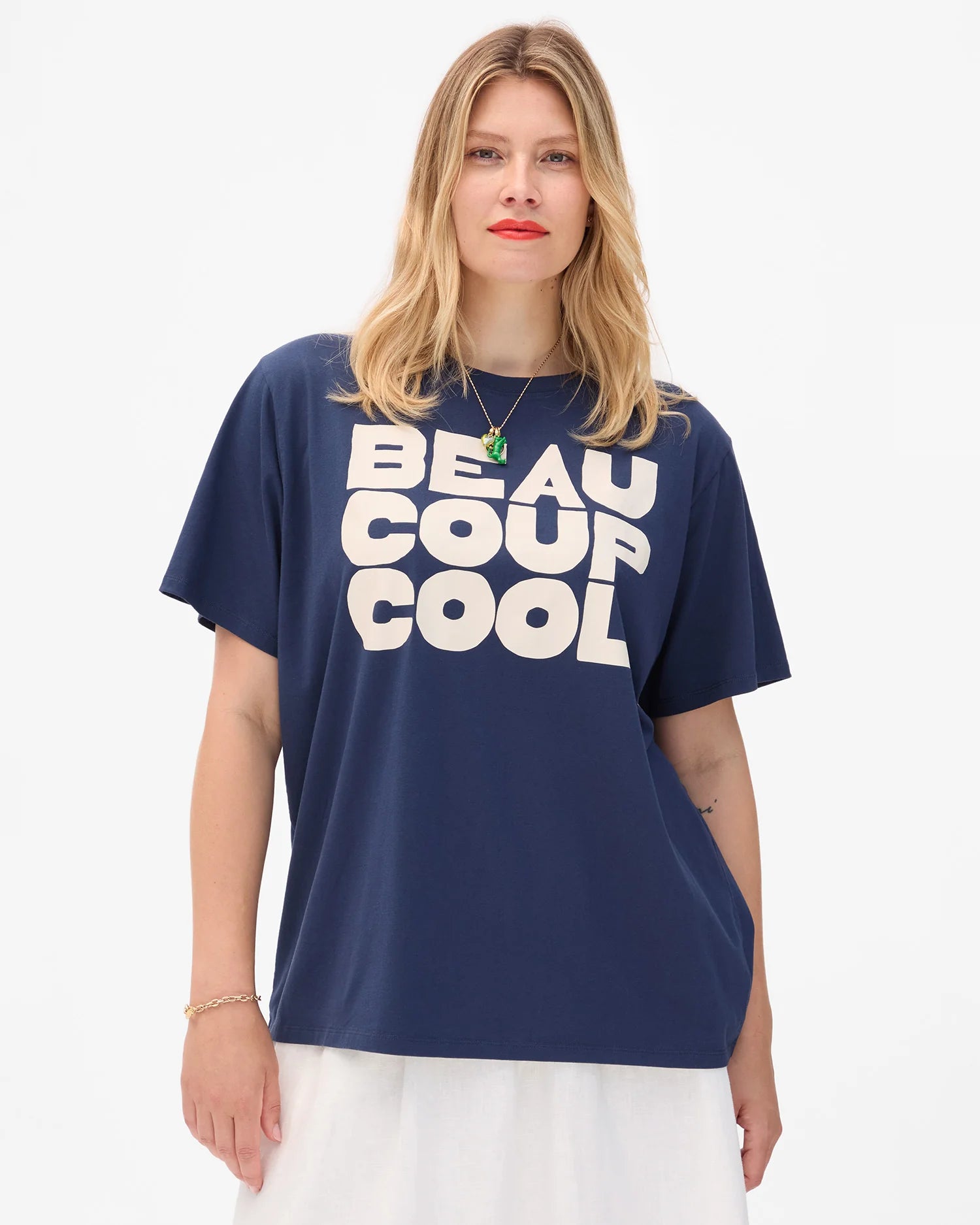 Clare V. - Original Tee in Beaucoup Cool Navy