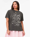 Clare V. - Original Tee - Faded Black w/ Cream Le Sex Le Drugs Le Rock 'n' Roll