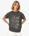 Clare V. - Original Tee - Faded Black w/ Cream Le Sex Le Drugs Le Rock 'n' Roll
