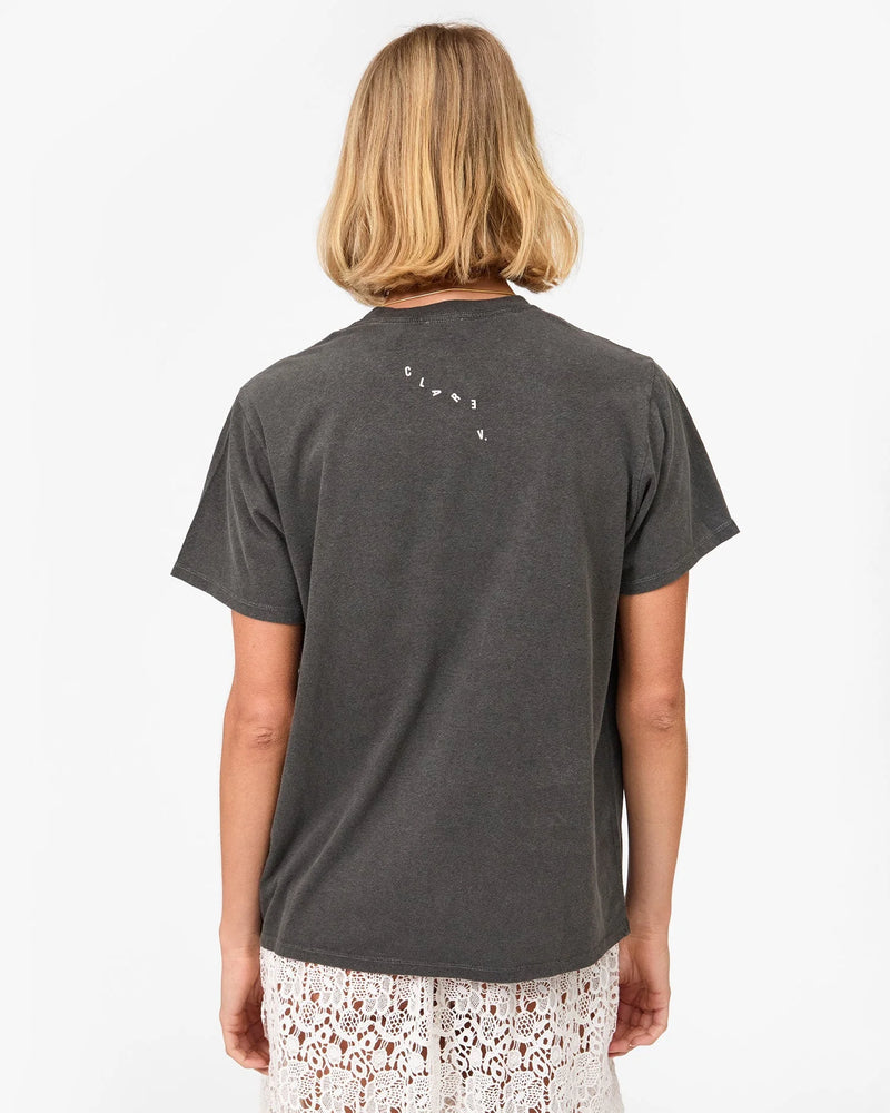 Clare V. - Original Tee - Faded Black w/ Cream Le Sex Le Drugs Le Rock 'n' Roll