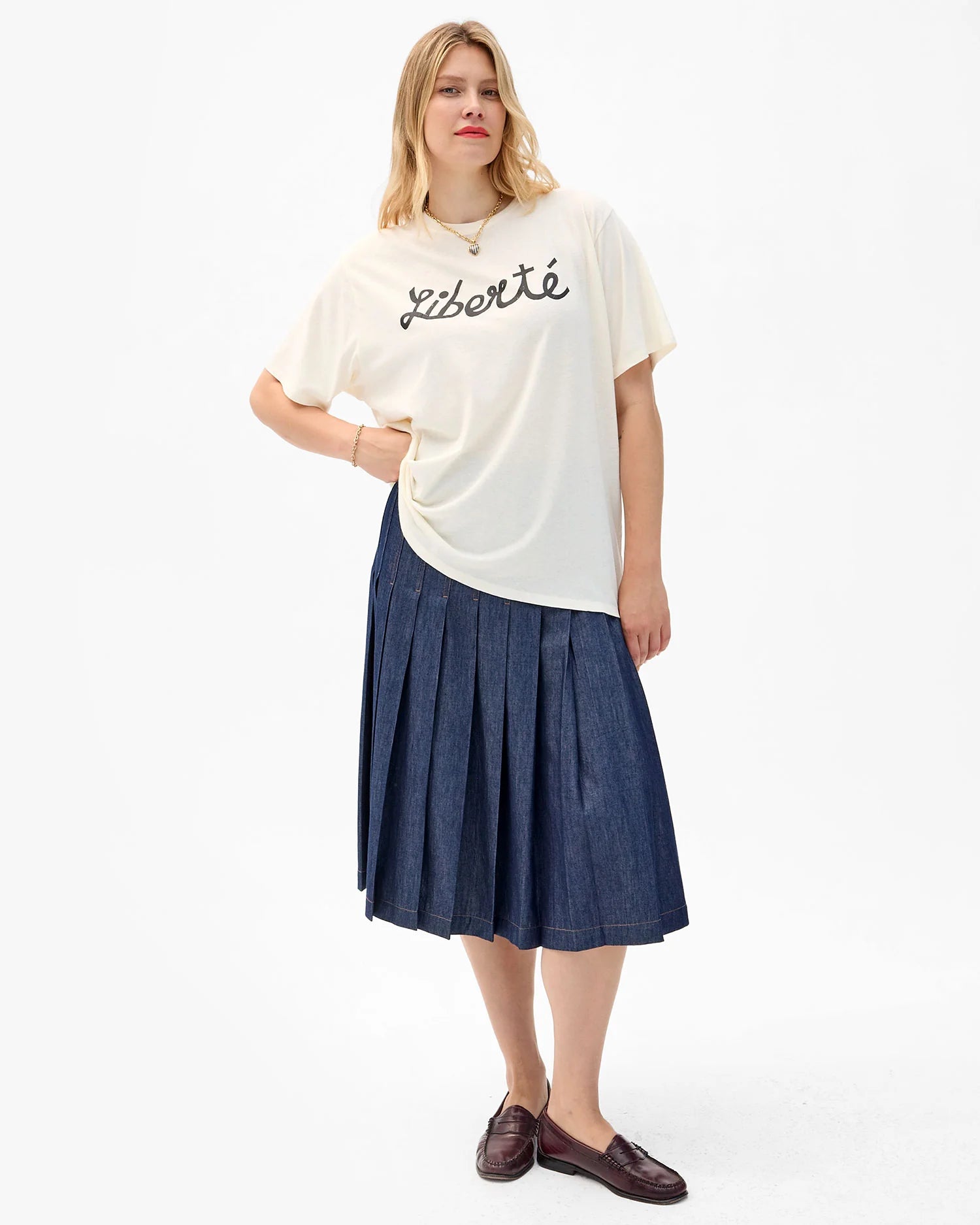 Clare V. - Original Tee in Cream Liberté