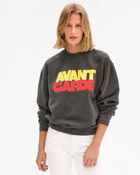 Clare V. - Avant Garde Oversized Sweatshirt in Faded Black