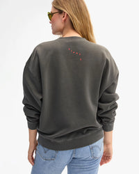 Clare V. - Avant Garde Oversized Sweatshirt in Faded Black