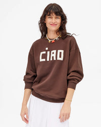 Clare V. - Oversized Sweatshirt in Chocolate Block CIAO