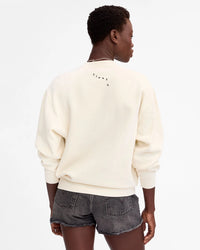 Clare V - Oversized Sweatshirt - Cream w/ Black Le Sex Le Drugs Le Rock 'n' Roll