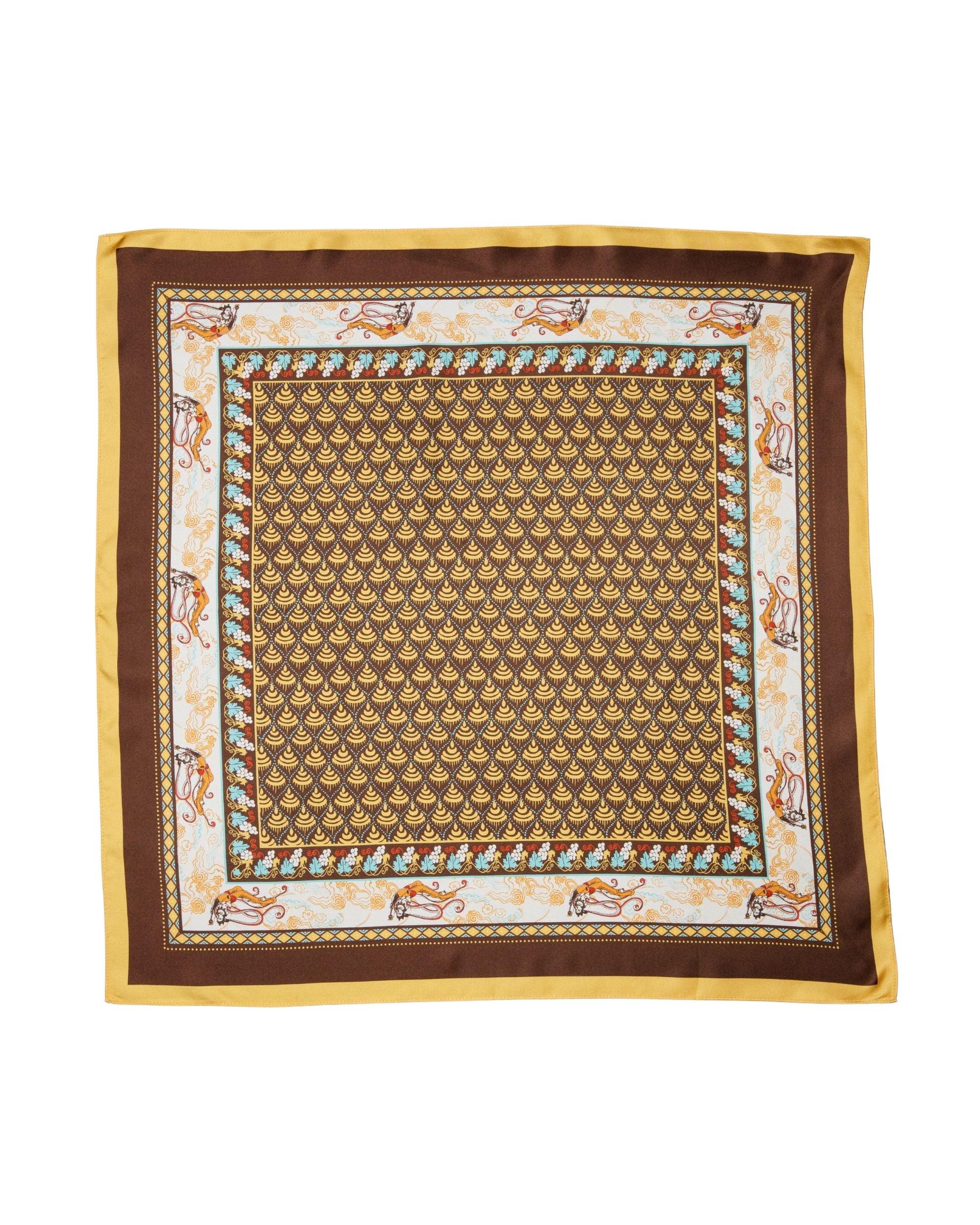 Palm Palm - Silk Scarf - Celeste