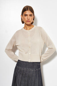 LINE Knitwear - Norah - Light Cardigan in Seashell Shimmer