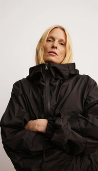 Smythe - Drawstring Rain Shell in Black