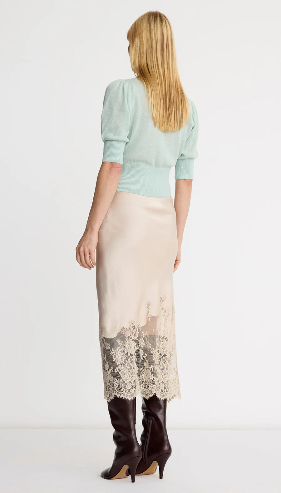 Smythe - Lingerie Slip Skirt in Champagne