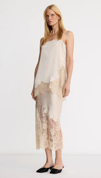 Smythe - Lingerie Slip Skirt in Champagne