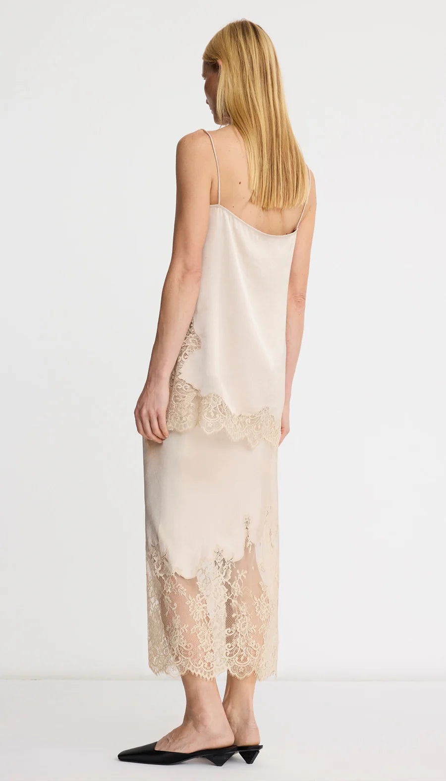 Smythe - Lingerie Slip Skirt in Champagne