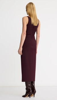 Smythe - Front Slit Trouser Skirt in Plum