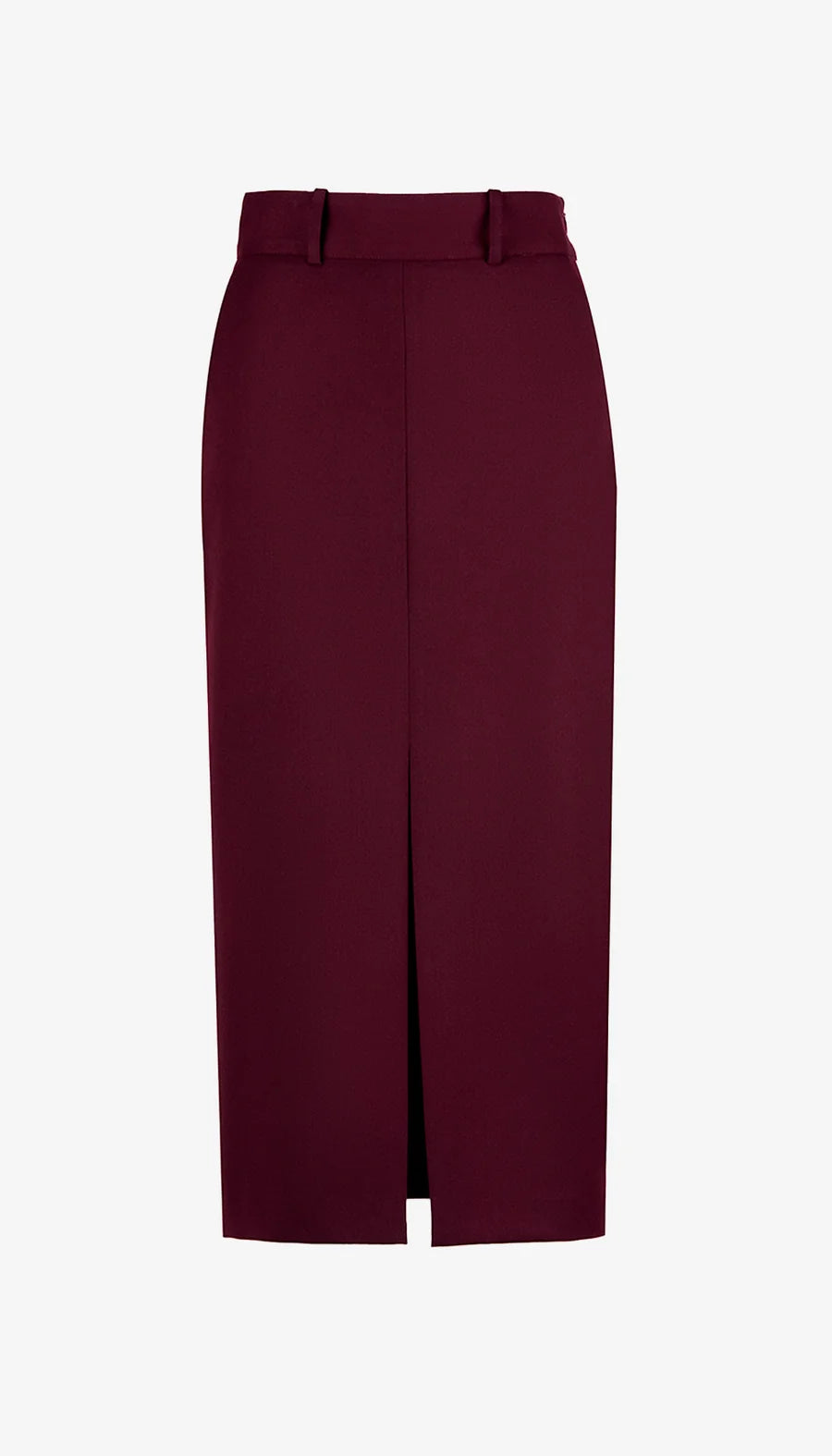 Smythe - Front Slit Trouser Skirt in Plum