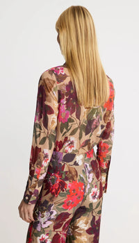 Smythe - Point Collar Shirt in Tan Floral