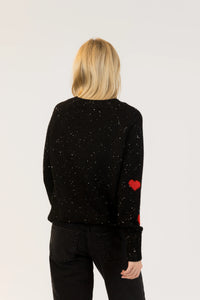 Lyla & Luxe - Philippa Pullover in Black/White Fleck