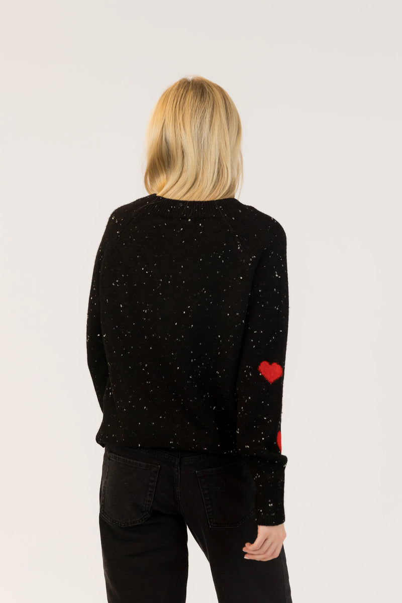 Lyla & Luxe - Philippa Pullover in Black/White Fleck
