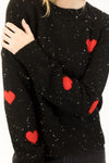 Lyla & Luxe - Philippa Pullover in Black/White Fleck