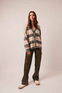 LINE Knitwear - Phillie Cardigan in Little Owl