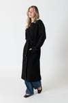 Lyla & Luxe - Preston - Knit Trench Coat in Black