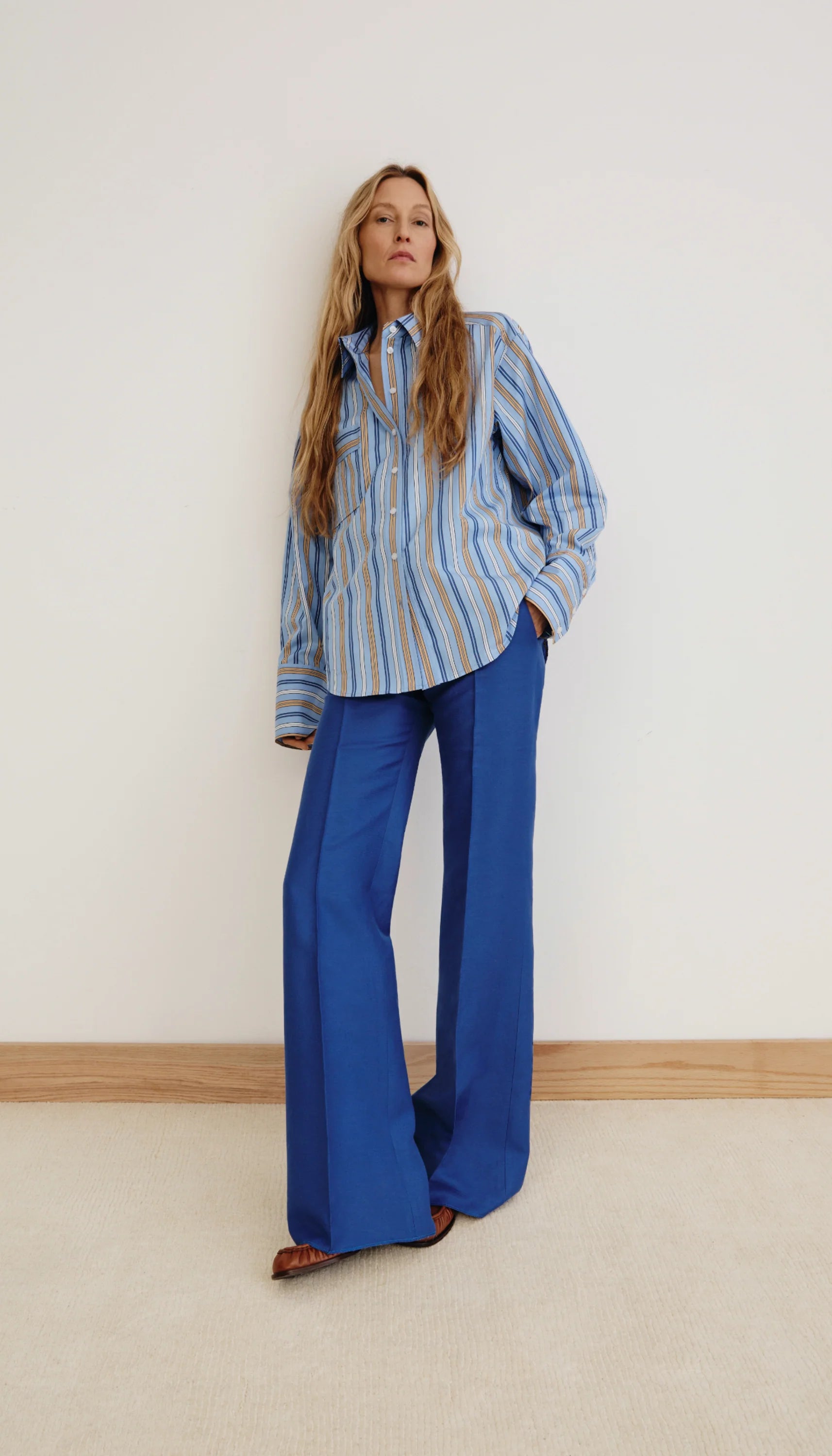 Smythe - Classic Relaxed Shirt in Blue Multi