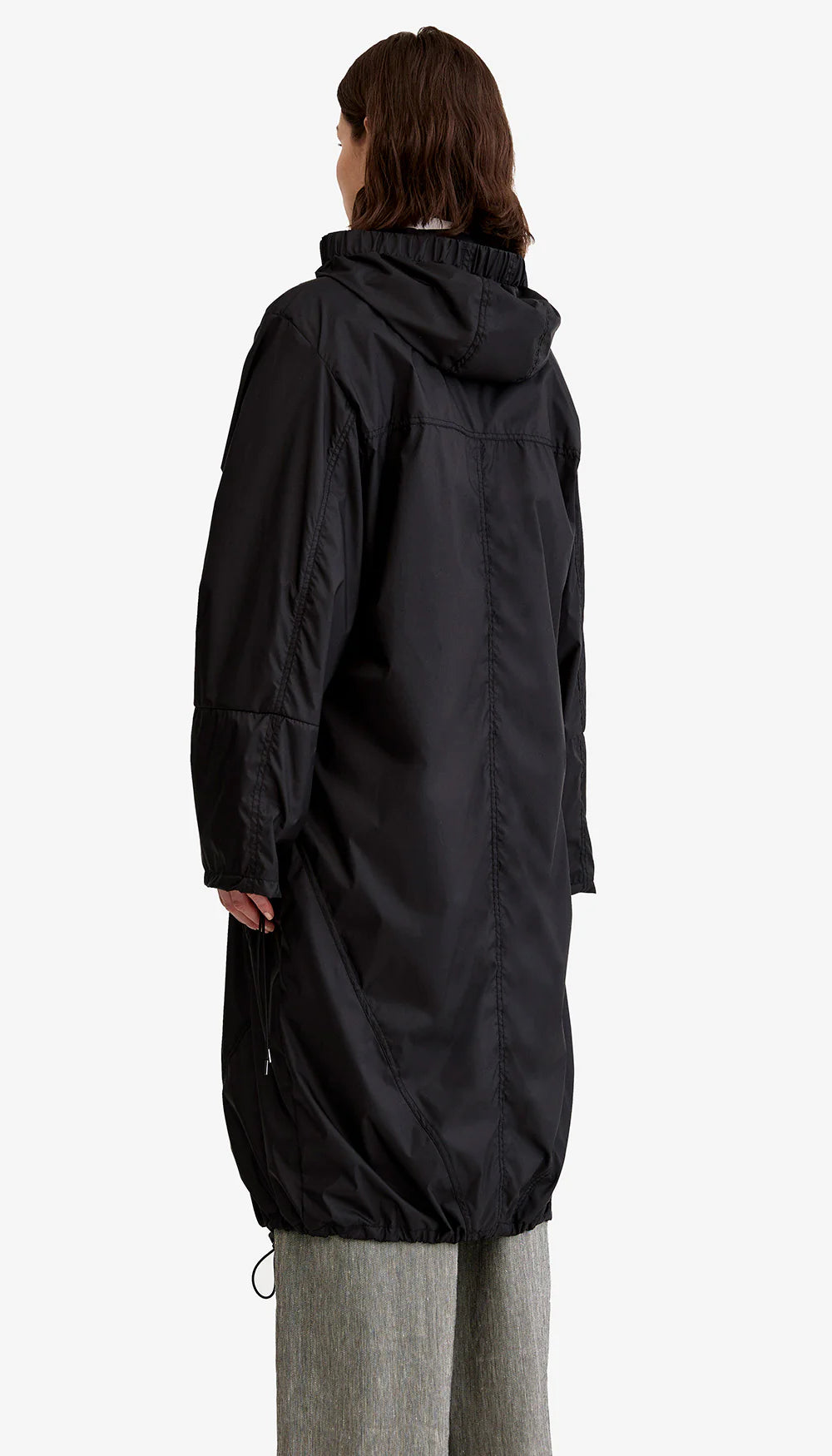 Smythe - Drawstring Rain Shell in Black