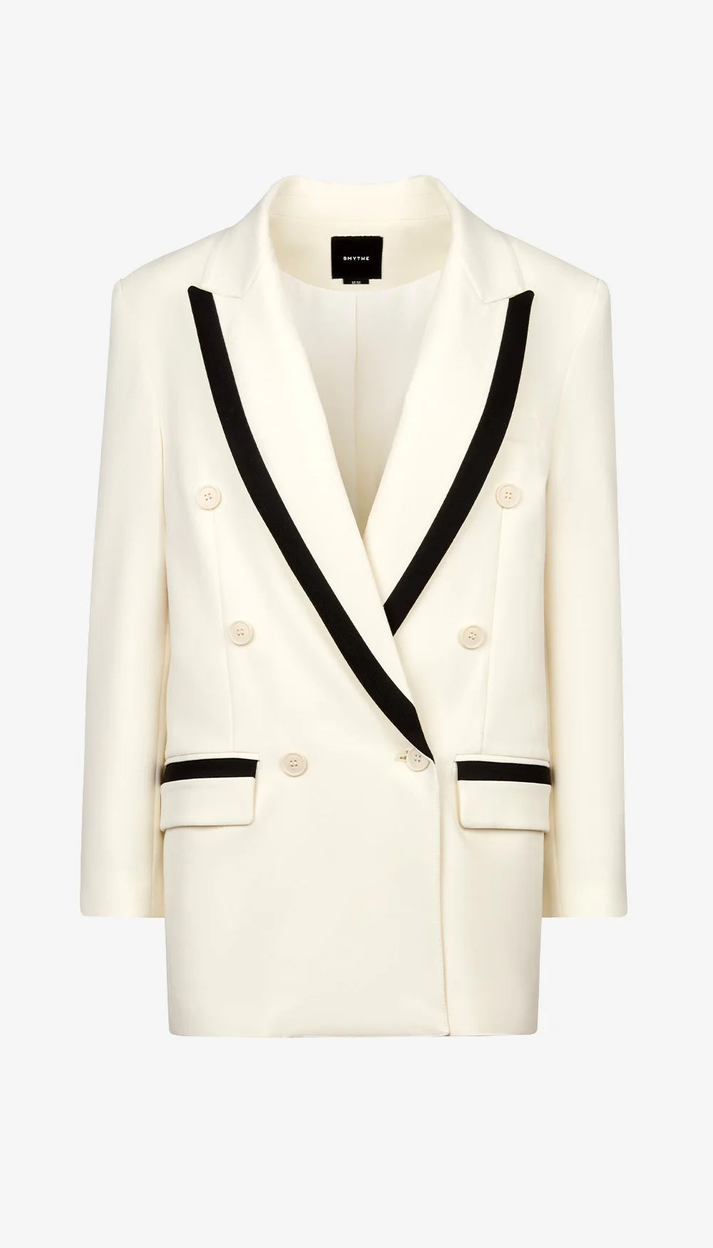Smythe - Taped db Peaked Lapel Blazer in Ivory